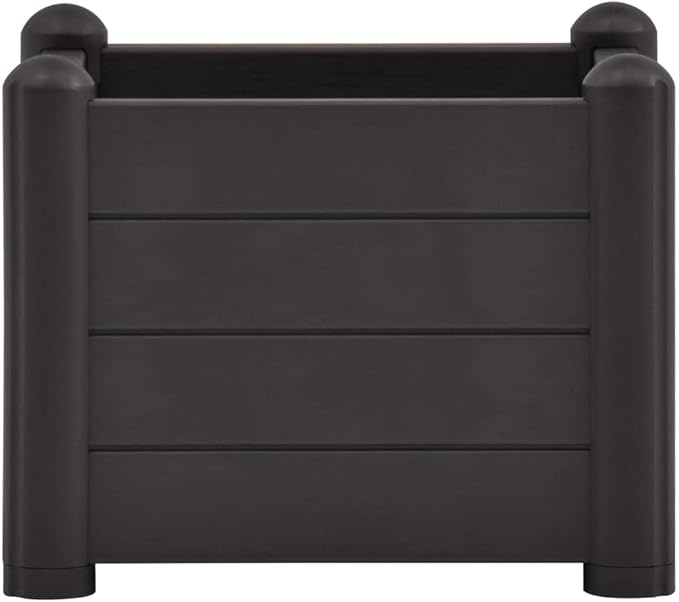 Garden Raised Bed PP Anthracite 16.9”x16.9”x13.8” cWeight-8 lbs