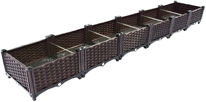 YSUEFIJO Outdoor Elevated Garden Bed Planter Raised Beds for Vegetables Planter Box Plastic Rectangle Raised Garden Bed Tall for Vegetables Fruits Flowers Herbs Succulents