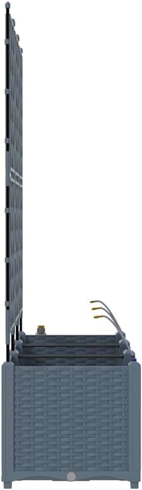 3-Pack Light Grey Steel Raised Garden Planter 47.2x15.8x55.9 Outdoor Box with Irrigation Elevated Patio Balcony Bed for Herbs Tomatoes