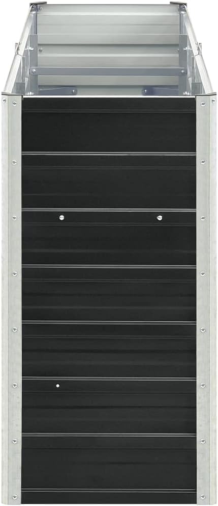 Garden Raised Bed Galvanized Steel 94.5x15.7x30.3 Anthracite