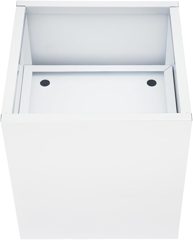 Metal Planter Box Indoor &amp Outdoor Planter Box Metal Garden Planter for Plants and Flowers Fits for Outside Indoor Garden (White)
