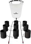 AutoPot 9 Pot GeoPot System with 5 Gallon Fabric Pots - Self-Watering Gravity-Fed Hydroponic System (9Pot with 25 gal PRO Flexi Tank) Indoor Black