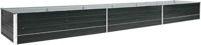 Garden Raised Bed Galvanized Steel 189x31.5x17.7 Anthracite Macetas para Plantas Plant Pots Outdoor Large Planter Pot Plant Pots Large for Gardening Porch Outdoor Plants