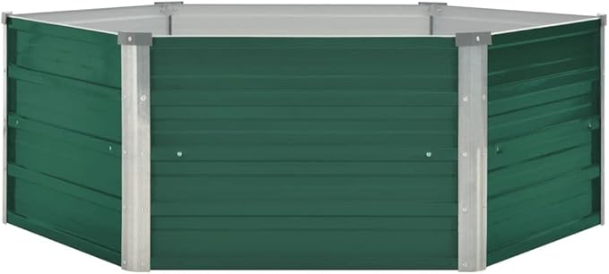 Products for Backyard Patio Balcony Raise Planter Stand Garden Bed Raised Garden Bed 50.8x50.8x18.1 Galvanized Steel Green