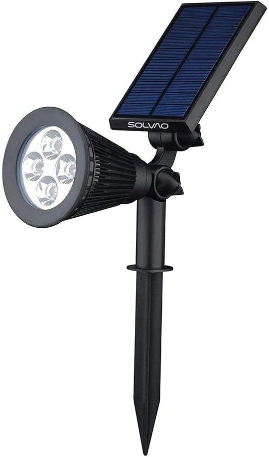 SOLVAO Solar Spot Light | Ultra Bright Waterproof Adjustable 270° No Wiring Portable | Auto On/Off Function | Rechargeable LED for Outdoor Landscape Wall Fence Yard Driveway Outside