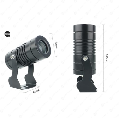High-Power 3W LED Spotlight - Waterproof IP67 Outdoor Projector Light Narrow Beam Landscape Lamp for Building Illumination Remote-Controlled AC85-265V Yellow Ideal for Gardens &amp Patios