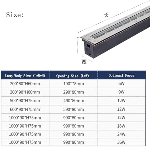Outdoor Landscape Spotlight recessed LED Spotlight - Outdoor Landscape Lights - LED Long Strip recessed Light 220 V/24 V recessed LED Floor lamp IP67 Outdoor Waterproof O Green-9W