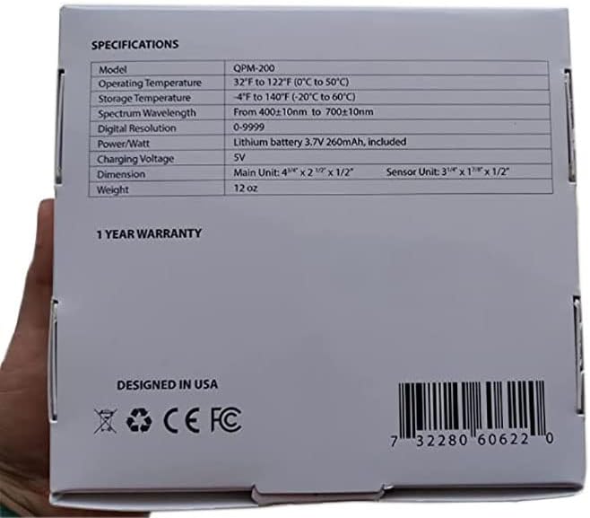 Quantum Par Meter Light Meter for Plants Led Grow Lights Indoor High Precision Rechargeable