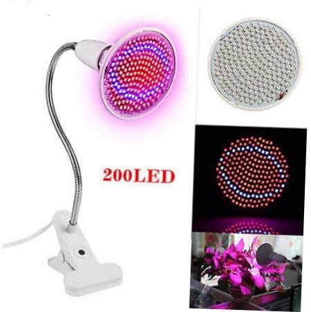 LED 200 LEDs Plant Grow Light Bulbs Clip Holder Flower Growing Green House Aquarium