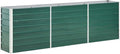 Outdoor Garden Raised Bed Galvanized Steel Metal Outdoor Garden Raised Planter Box for Flowers Vegetables Fruits Herbs Green 94.5x15.7x30.3