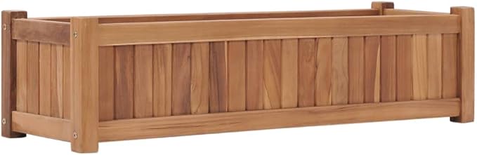 YAFF Raised Bed 39.4x11.8x9.8 Solid Wood Teak