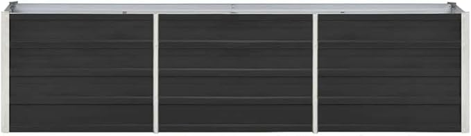 SKM Raised Bed Anthracite Galvanized Steel 94.5x15.7x17.7 in DurableAnthracite (Weight 15.39KG)