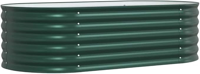 Steel Planter Raised Bed Metal Flower Box Planter Raised Beds Outdoor Garden for Planting Fruit 63x31.5x17.3 Green -746