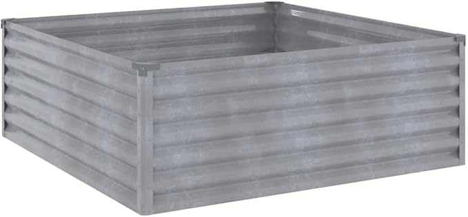 Corten Steel Raised Garden Bed 39.4 x 39.4 x 14.2 in Rustic Planter for Outdoor Flowers &amp Herbs Modern Raised Bed for Patio Balcony &amp Yard