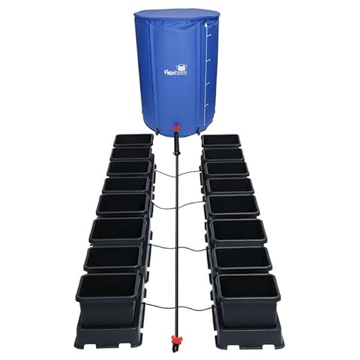 AutoPot 16 Pot easy2grow System with 2.2 Gallon Plastic Pots and 60 Gallon FlexiTank - Dual-Pot Self-Watering Gravity-Fed Hydroponic System (16Pot - 2.2 Gallon - 60 Gallon FlexiTank)