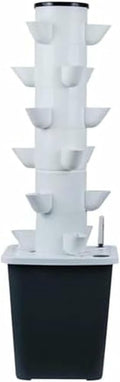 30 Pods Hydroponics Tower Garden 6-Story Garden Hydroponic Planting System Hydroponic Growing System Growing Kit for Fruits and Vegetables with Hydrating Pump-*