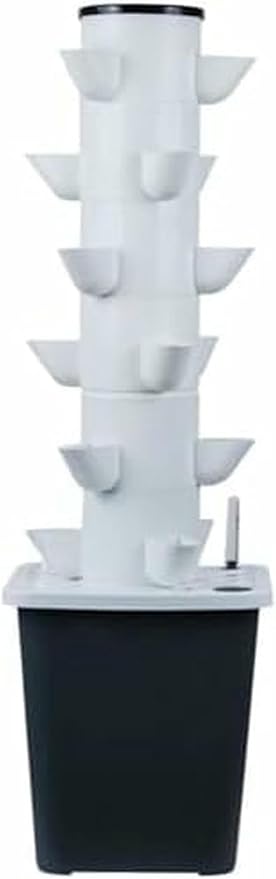 30 Pods Hydroponics Tower Garden 6-Story Garden Hydroponic Planting System Hydroponic Growing System Growing Kit for Fruits and Vegetables with Hydrating Pump-*