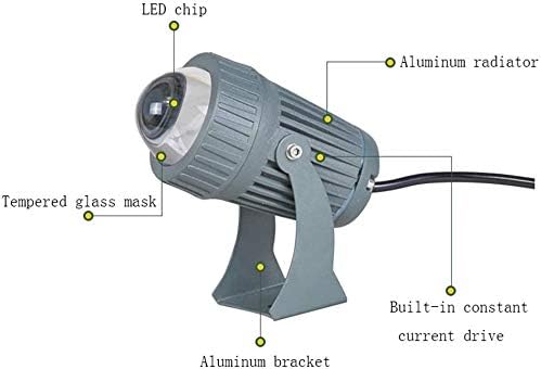 Sconces Wall Light Creative 10w Spotlight LED Outdoor Waterproof IP65 Long-Range Beam Light Outdoor Exterior Wall Spotlight Long Shot Beam Light Projection Light Wash Column