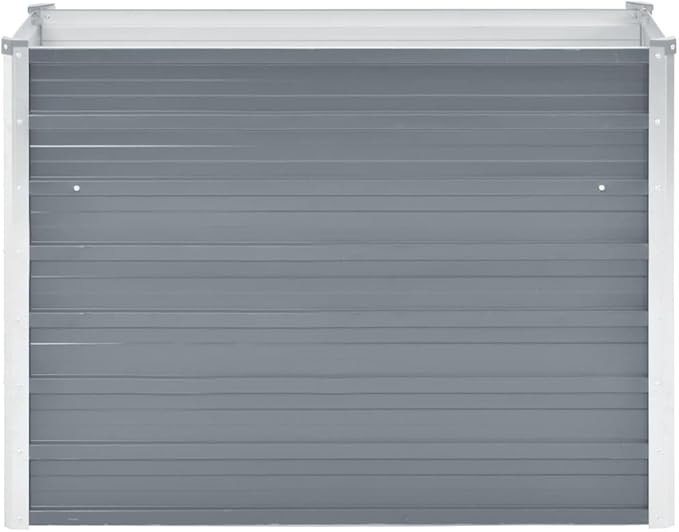 Raised Garden Bed Grey Galvanized Steel 39.4x15.7x30.3 inch Rectangular Planter Box for Outdoor Plants Durable Metal Raised Beds for Gardening