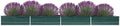 Galvanized Steel Raised Garden Bed Green Metallic Finish 236.2x31.5x17.7 in Outdoor Planter Box for Vegetables Flowers