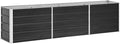 SKM Garden Raised Bed Galvanised Steel 240x40x45 cm Anthracite (Weight-8KG)