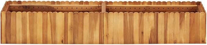 Acacia Wood Garden Raised Bed Wooden Outdoor Herb Garden Planter Box for Gardening Vegetables 59x11.8x9.8 Solid Acacia Wood-234