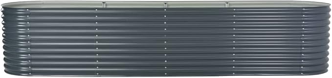 Garden Raised Bed 157.4x31.4x31.8 Galvanized Steel Gray