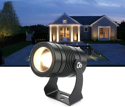 5W Blue LED Beam Spotlight - Outdoor In-Ground Lights Long Throw Wall Washer for Garden Pathway &amp Landscape Lighting Narrow Beam 12V Outdoor Fixtures