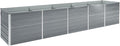 Galvanized Steel Raised Garden Bed 157.5 x 31.5 x 17.7 in Grey Metal Planter Box Large Outdoor Elevated Vegetable Flower Bed Patio Yard