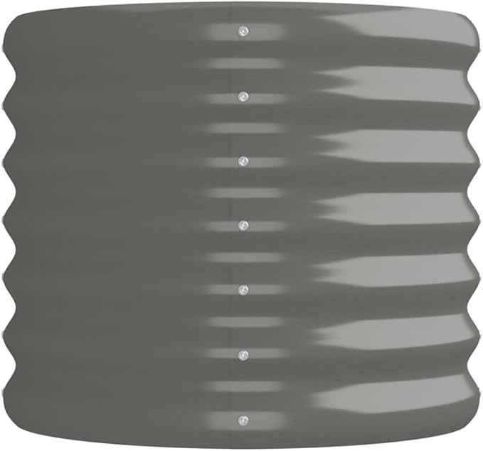 Garden Planters Outdoor Planters Garden Raised Bed Powder-Coated Steel 59.8x15.7x14.2 Gray for Growing Vegetables and Flowers