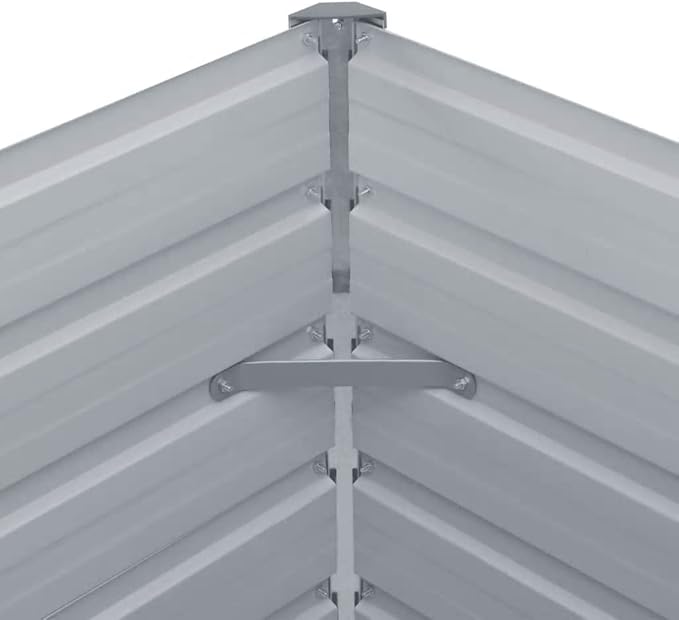 Raised Garden BedElevated Planter BoxRaised PlanterGarden BoxGarden BedPlanterfor Backyard Patio to Grow Vegetables Herbs and Flowers63x31.5x30.3 Galvanised Steel Gray