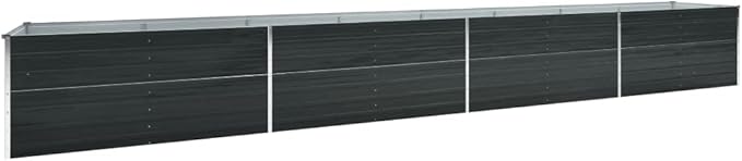 Garden Raised Bed Galvanized Steel 236.2x31.5x17.7 Anthracite