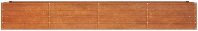 YAFF Garden Raised Bed Rusty Corten Steel Large Heavy Weight Weather-Resistant Outdoor Planter Box 126x31.5x17.7 for Vegetables Flowers Herbs with Open Bottom Drainage Low Maintenance