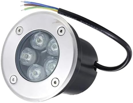 Outdoor Landscape Spotlights Round Recessed LED Buried Lights - Outdoor LED Landscape Lamp IP67 Waterproof Stainless Steel LED Spotlight Outdoor LED Ground Floodlights White Light-24 W
