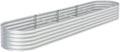 SKM Garden Raised Bed 400x80x44 cm Galvanised Steel Silver (Weight-26KG)