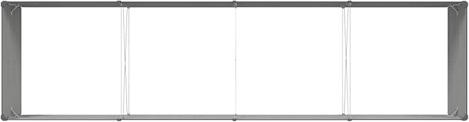 Galvanised Steel Raised Garden Bed Metal Planter Box for Outdoor Plants Vegetable Herb 151.57x39.37x17.72 Anthracite-701