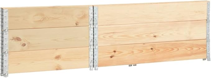 3pcs Stackable and Collapsible Wooden Pallet Collar Raised Garden Bed Small Pet Enclosures Multipurpose and Adjustable Storage Solution with Foldable Design 39.4x59.1-457