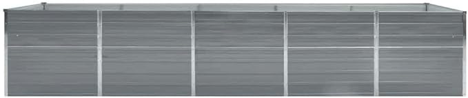 SKM Raised Bed Grey Galvanized Steel 157.5 x 31.5 x 17.7 in DurableGrey (Weight 27.91KG)