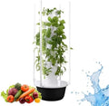 Indoor Hydroponic Tower Planter with LED Grow Light &amp Water Pump Vertical Garden Kit for Herbs Fruits &amp Greens Smart Irrigation System Durable ABS (36 Holes)