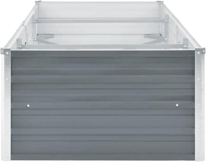 Garden Raised BedTomato Planter BoxBackyard Patio Planter Racks Raised Beds Ideal for Growing Flowers Porch and Fruits Herbs Galvanized Steel 94.5X31.5X17.7 Gray