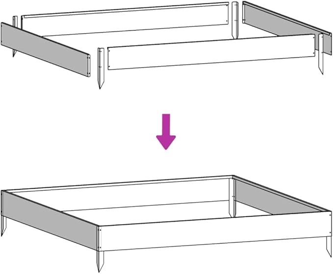 Garden Raised Bed Black Steel 39.4x39.4x7.3 in Durable Outdoor Planter Box for Vegetables Flowers Herbs Square Design