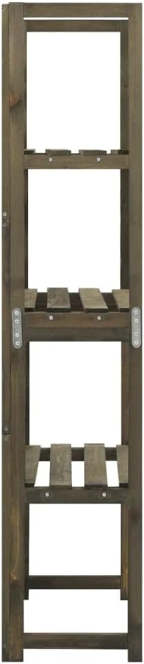 Trellis with 3 Shelves 21.6x11.8x55.1 Solid Fir Wood Planter Raised for Indoor Outdoor Garden Vegetables Flower Herb Plants Bed Elevated Wooden Box Stand for Backyard Patio BalconyGray