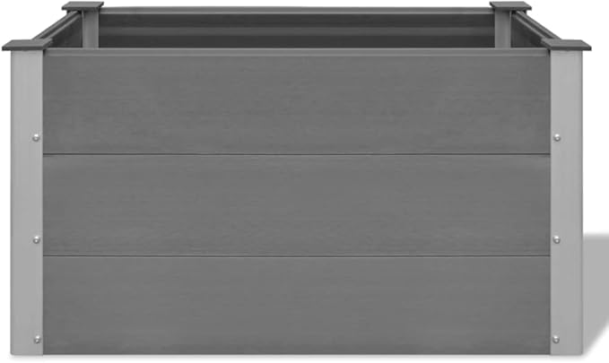 Garden Raised PlanterGarden BedGalvanized Raised Garden BedPlanter Raised bedsGalvanized PlanterBed WPC 39.4x19.7x21.3 Gray