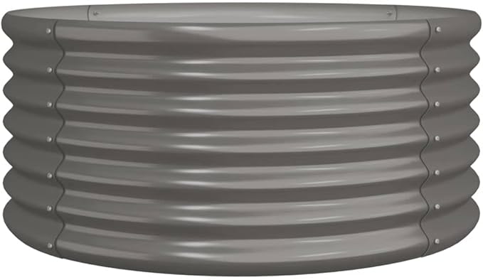Garden PlanterGarden DecorationBackyard Raised BedsFreestanding PlantersGardening AccessoriesHerb Plantersfor BalconiesTerracesGardensPowder-Coated Steel 31.5x31.5x14.2 Gray
