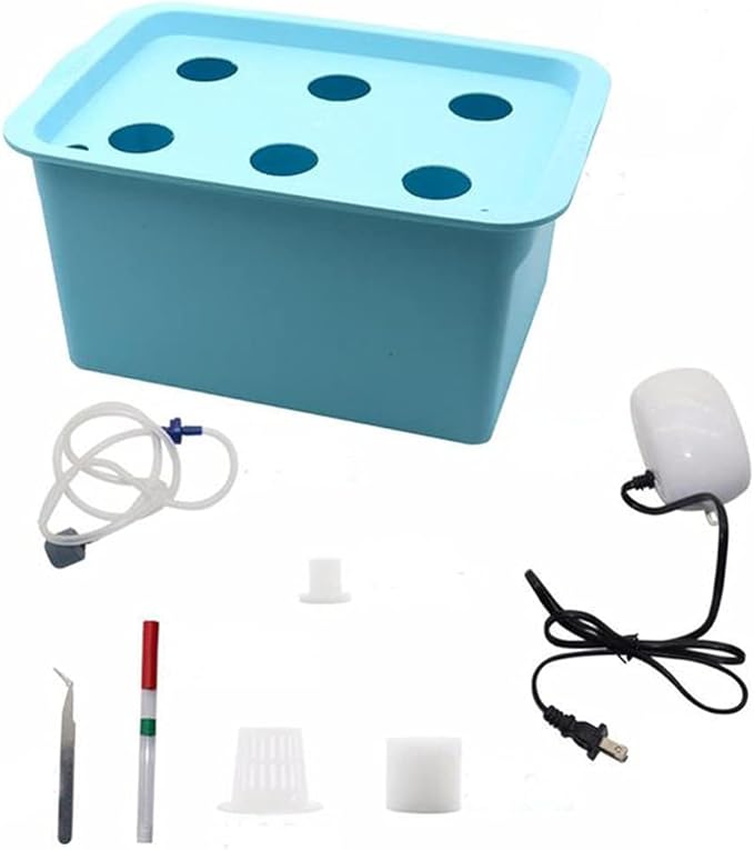 Indoor Hydroponic Grow Kit Sponges Best Indoor Herb Garden Grow Fast at Home6 Holes Plant Site Hydroponic Garden Pots Planters SystemB