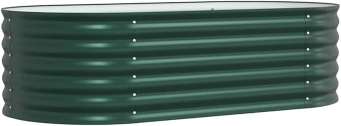 Steel Planter Raised Bed Metal Flower Box Planter Raised Beds Outdoor Garden for Planting Fruit 63x31.5x17.3 Green -746