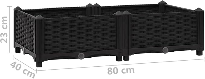 YAFF Raised Bed 31.5x15.7x9.1 Polypropylene (8.096lbs) F
