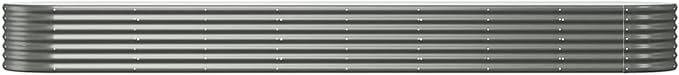Garden Raised Bed Planter Raised Beds Raised Planter Box for Outdoor Plants Garden Beds Powder-Coated Steel 144.9x31.5x14.2 Gray