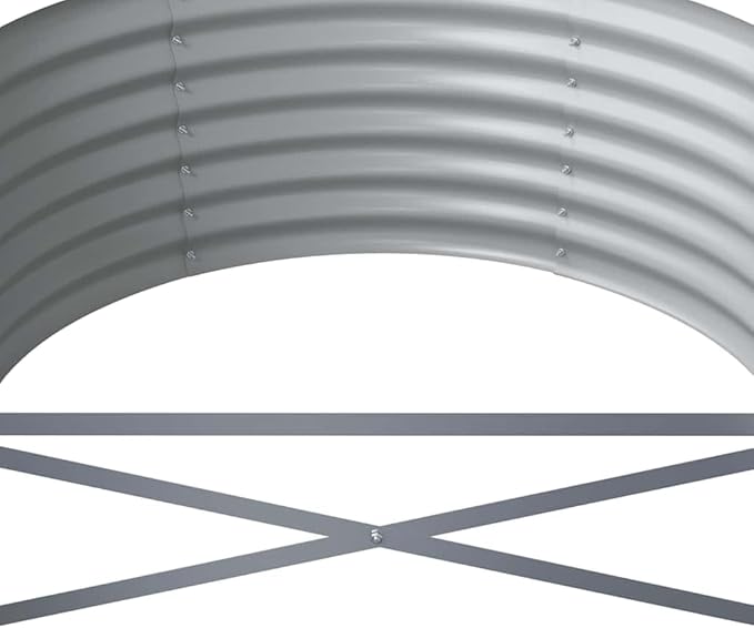 vidaXL Garden Raised Bed Anthracite Powder-Coated Steel Extra Long