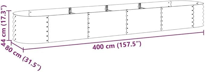 Garden Raised Planter Box Metal Galvanized Steel Large Outdoor Vegetable Flower Sturdy Plant Herb Boxes